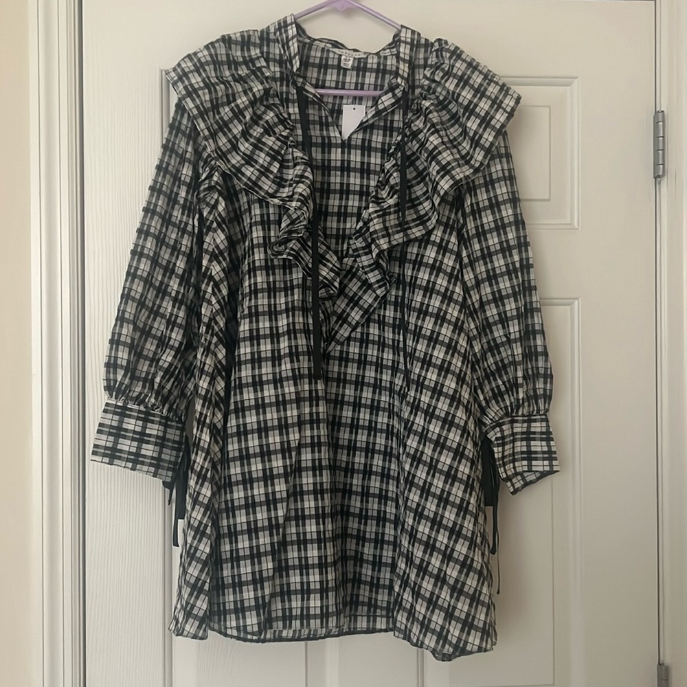 new with tags Topshop plaid mini dress!